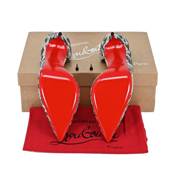 Christian Louboutin Iriza 100 Lurex Gigi Pumps - Picture 6 of 6
